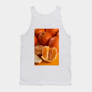 Oranges on a yellow background Tank Top